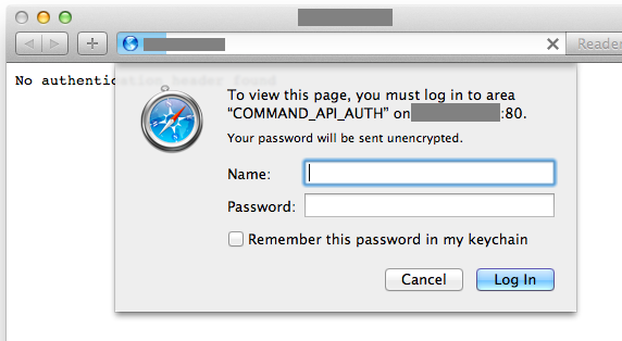Basic Authentication request